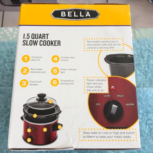 Bella 1.5Qt slow cooker slow cook meals to perfect - Picture 4 of 4